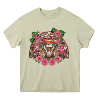 Mossy pink floral baby goat rainbow Heavy Core Tee - BarkalooDesign