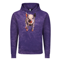 Cloud Purple pig Vintage Hoodie - BarkalooDesign