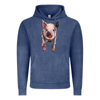 Vintage Denim pig Vintage Hoodie - BarkalooDesign