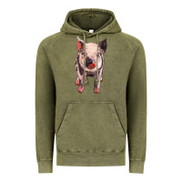 Vintage Olive pig Vintage Hoodie - BarkalooDesign