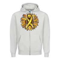 Dove Grey Child Cancer Awareness Sunflower Zipper Hoodie - RanaPortraitStore