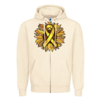 Sandshell Child Cancer Awareness Sunflower Zipper Hoodie - RanaPortraitStore