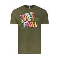 Vintage Olive take it easy Vintage Tee - MaliasSmallBusiness