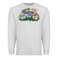 Dove Grey Happy Easter Day rainbow Premium Sweatshirt - HowdyJamesFarm