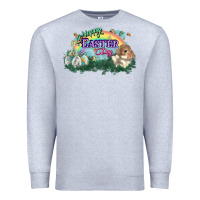 Heather Grey Happy Easter Day rainbow Premium Sweatshirt - HowdyJamesFarm