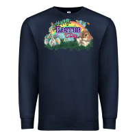 Navy Happy Easter Day rainbow Premium Sweatshirt - HowdyJamesFarm