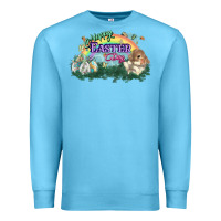 Ocean Blue Happy Easter Day rainbow Premium Sweatshirt - HowdyJamesFarm