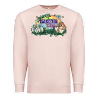 Pale Pink Happy Easter Day rainbow Premium Sweatshirt - HowdyJamesFarm