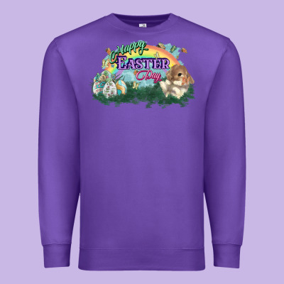 Happy Easter Day Rainbow Premium Sweatshirt Designed By Howdyjamesfarm