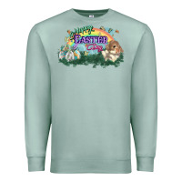 Seafoam Happy Easter Day rainbow Premium Sweatshirt - HowdyJamesFarm