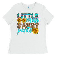 White little miss sassy pants Ladies Tee - HRA Design Shop