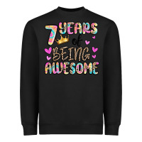 Black 7 years of being awesome Heavyweight Sweatshirt - MaliasSmallBusiness