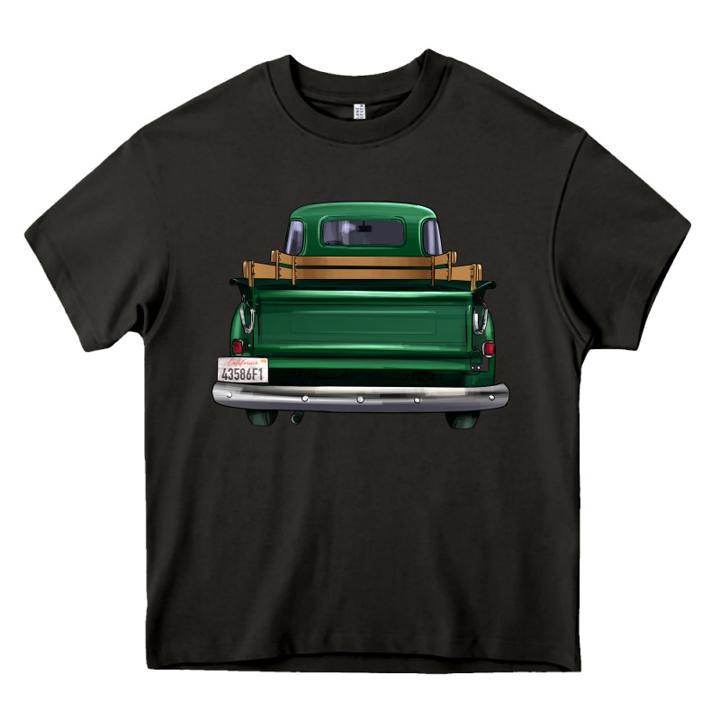 Western Green Truck Back View Heavy Core Tee by FaDigitalArtStudio | Teevron