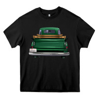 Black western green truck back view Heavy Core Tee - FaDigitalArtStudio