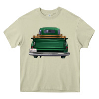 Mossy western green truck back view Heavy Core Tee - FaDigitalArtStudio