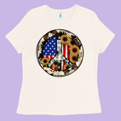 Peace Sign Ladies Tee Designed By Jahusdesignshop