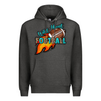 Charcoal Heather Wild about Football Premium Hoodie - HowdyJamesFarm