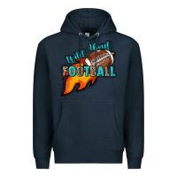 Navy Wild about Football Premium Hoodie - HowdyJamesFarm