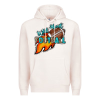 Pale Pink Wild about Football Premium Hoodie - HowdyJamesFarm