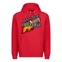 Red Wild about Football Premium Hoodie - HowdyJamesFarm