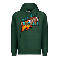 Sports Green Wild about Football Premium Hoodie - HowdyJamesFarm
