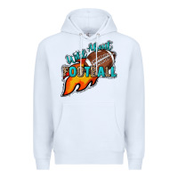 White Wild about Football Premium Hoodie - HowdyJamesFarm