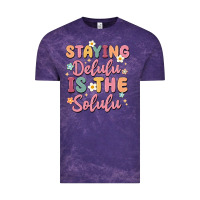 Cloud Purple staying delulu is the solulu Vintage Tee - MaliasSmallBusiness