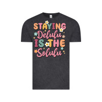 Vintage Black staying delulu is the solulu Vintage Tee - MaliasSmallBusiness