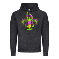 Vintage Black mardi gras crawfish fleur de lis Vintage Hoodie - Jasminsmagicworld