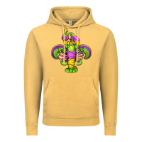 Vintage Mustard mardi gras crawfish fleur de lis Vintage Hoodie - Jasminsmagicworld
