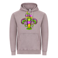 Vintage Zinc mardi gras crawfish fleur de lis Vintage Hoodie - Jasminsmagicworld