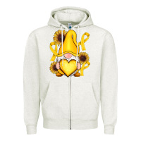 Childhood Cancer Gnome Zipper Hoodie | Teevron