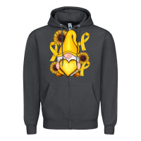 Smoke Childhood Cancer gnome Zipper Hoodie - RanaPortraitStore