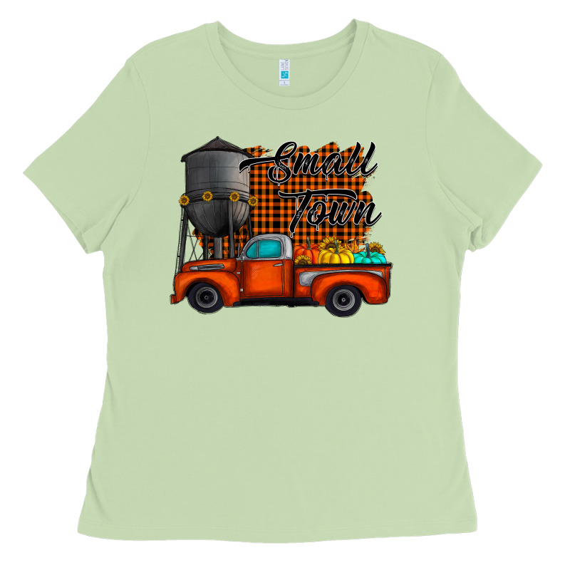 Small Town Fall Ladies Tee by CowhideDigitalArt | Teevron