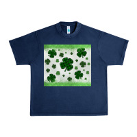 Navy shamrock Urban Heavy Tee - MaliasSmallBusiness