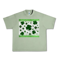 Oil Green shamrock Urban Heavy Tee - MaliasSmallBusiness