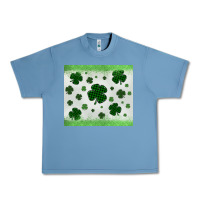Pebble Blue shamrock Urban Heavy Tee - MaliasSmallBusiness