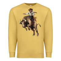 Antique Gold Cowboy bull rodeo Premium Sweatshirt - HowdyJamesFarm