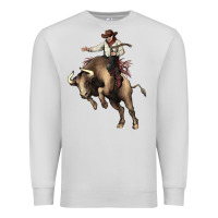 Dove Grey Cowboy bull rodeo Premium Sweatshirt - HowdyJamesFarm