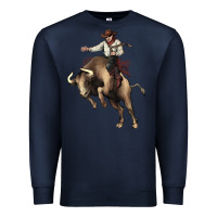 Navy Cowboy bull rodeo Premium Sweatshirt - HowdyJamesFarm