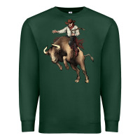 Sports Green Cowboy bull rodeo Premium Sweatshirt - HowdyJamesFarm