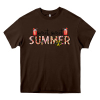 Chocolate Brown sweet sweet summer Heavy Core Tee - CowhideDigitalArt