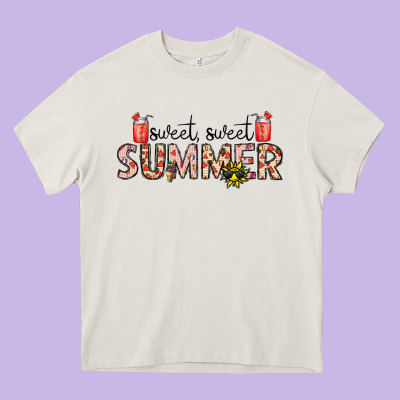 Sweet Sweet Summer Heavy Core Tee Designed By Cowhidedigitalart
