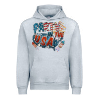 Heather Grey Party in the USA Urban Hoodie - FaDigitalArtStudio