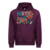 Mauve Wine Party in the USA Urban Hoodie - FaDigitalArtStudio