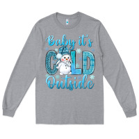Heather Grey baby its cold outside Long Sleeve Tee - NancyCooperArtShop