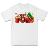 White Christmas coffee cups with gift and Christmas tree Premium Tee - AdoDesignShop