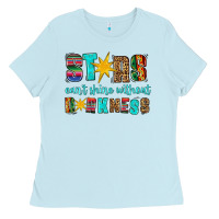 Baby Blue stars cant shine without darkness Ladies Tee - HRA Design Shop