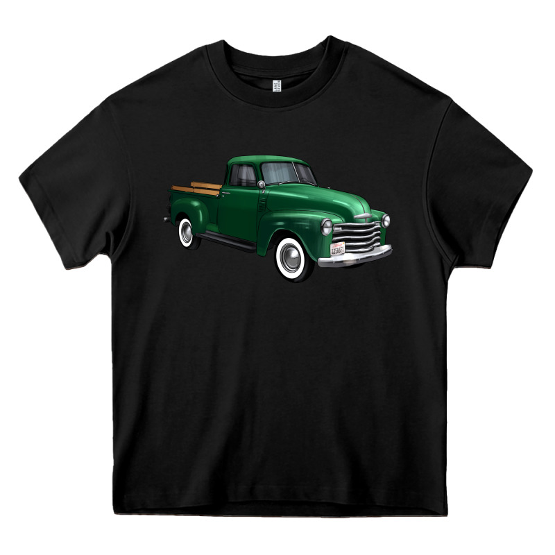Western Green Truck Right 34 View 1 Heavy Core Tee by FaDigitalArtStudio | Teevron