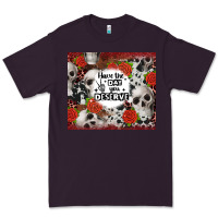 Plum have the day you deserve skull and rose Premium Tee - JahusDesignShop